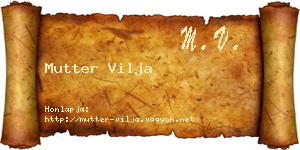 Mutter Vilja névjegykártya